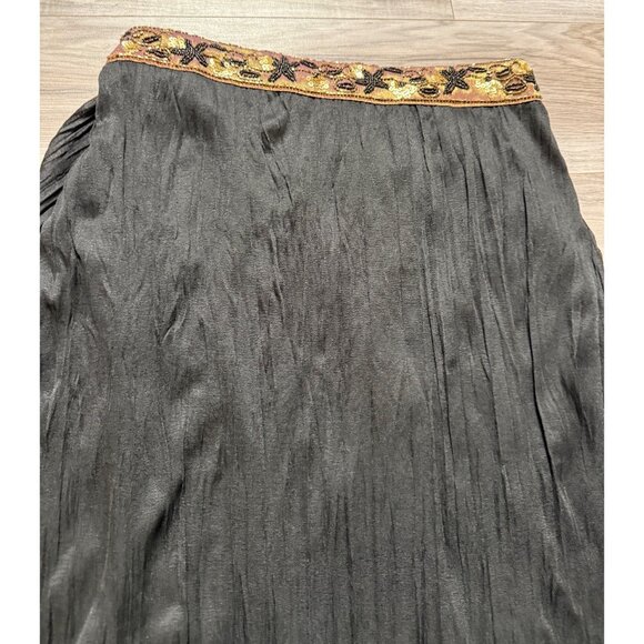 Vtg Worthington Womans M Flowy Maxi Skirt Embroidered Waistband Whimsigoth Y2k - Picture 5 of 11